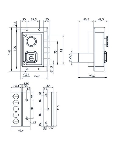 CERRADURA SOBREP. C9111 IZQUDA. DORCAS..