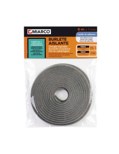 BURLETE CEPILLO GUÍAS 7MMX6M. GRIS