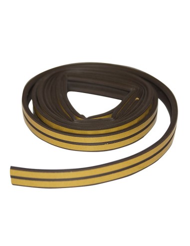 BURLETE CAUCHO TIPO E 9 MM X 6 M. MARRÓN