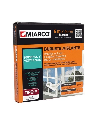 BURLETE CAUCHO TIPO P 9 MM X 6 M. MARRÓN