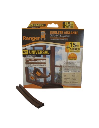 BURLETE UNIVERSAL  9 MM X 6 M. MARRÓN