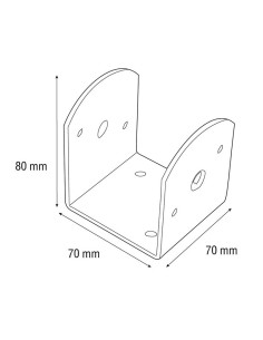 SOPORTE DE VIGA "U" INCL.70x70xh 80.15U. 2