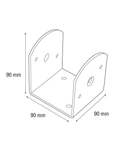 SOPORTE DE VIGA "U" INCL.90x90xh 90.10U. 2