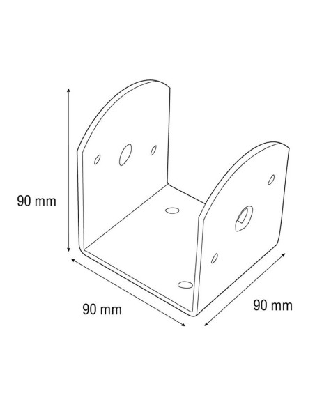 SOPORTE DE VIGA "U" INCL.90x90xh 90.10U.