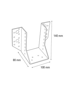 SOPORTE DE VIGA ABIERTO.ZN..100x140.15 U 2