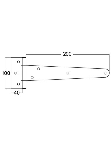 BISAGRA M.507.  CINCADA. 200  MM.