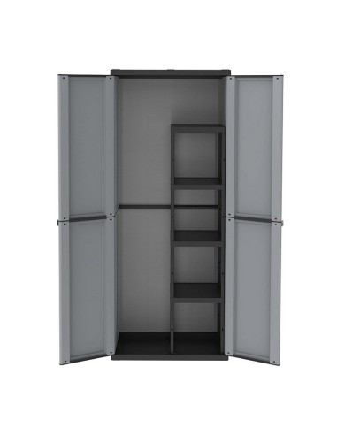 ARMARIO RESINA J-LINE  ESCOB. GRIS/NEGRO