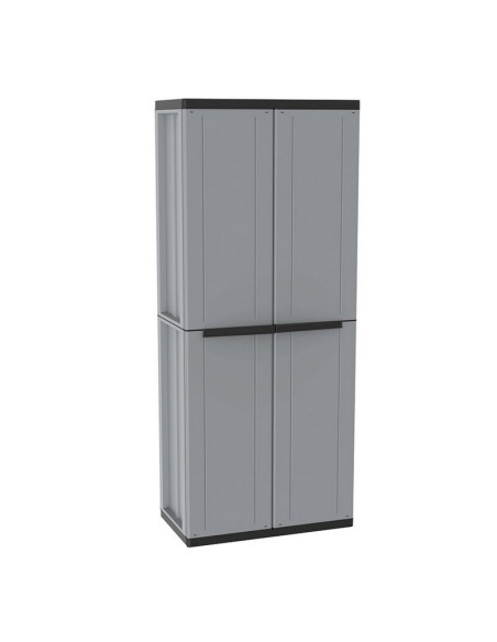 ARMARIO RESINA J-LINE  ESCOB. GRIS/NEGRO