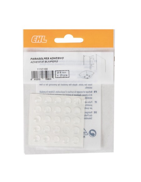 GOTA PARAGOLPES TRANS. 25UDS.Ø 8 MM.