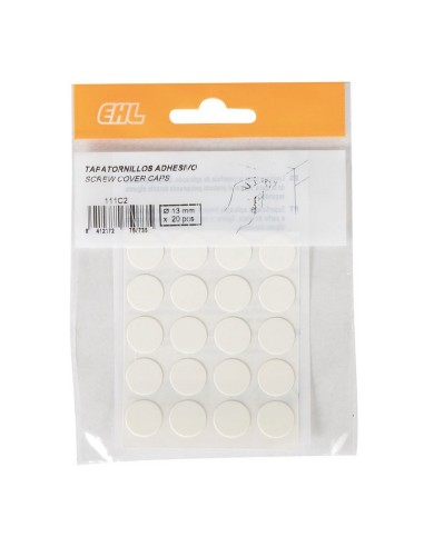 TAPA TORNILLOS ADH. 20 UD. BLANCO.