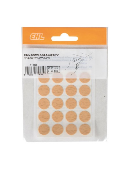 TAPA TORNILLOS ADHESIVO. 20 UD. HAYA.