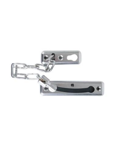 RETENEDOR DE PUERTA C/CADENA CROMO MATE