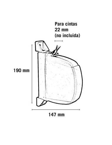 RECOGEDOR ABATIB. BLCO. CINTA 22 MM. EHL