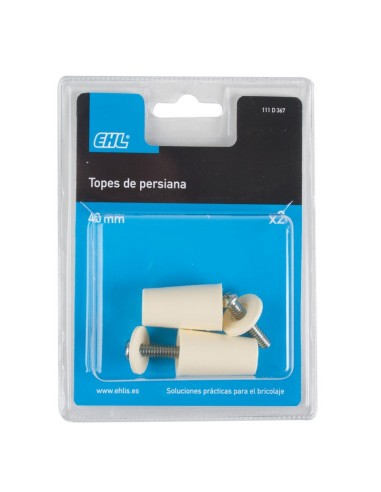 TOPE PERSIANA BLANCO. 60 MM. 2 UNID. EHL