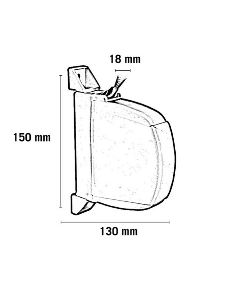 RECOGEDOR ABAT. BLCO. CINTA 18 MM. EHL