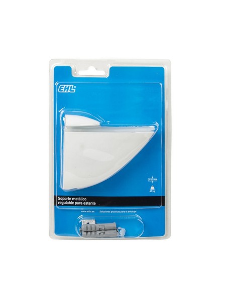 SOPORTE ESTANTE.3-40 MM. BLANCO. EHL