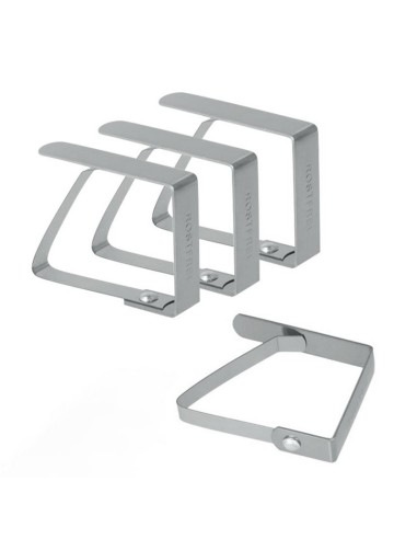 PINZAS SUJETAMANTELES INOX. 4 UNIDADES