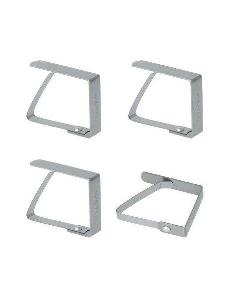 PINZAS SUJETAMANTELES INOX. 4 UNIDADES