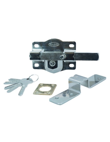 CERROJO 1202 BOTON 105MM NIQUELADO