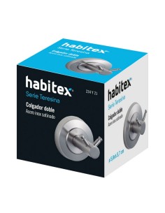 ACC. BAÑO INOX. COLGADOR DOBLE HABITEX 2
