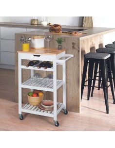 CARRITO AUXILIAR C/RUEDAS BLANCO 2