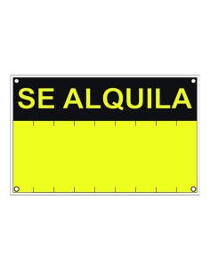 SEÑAL SE ALQUILA  PVC 0,4mm AMARILLO