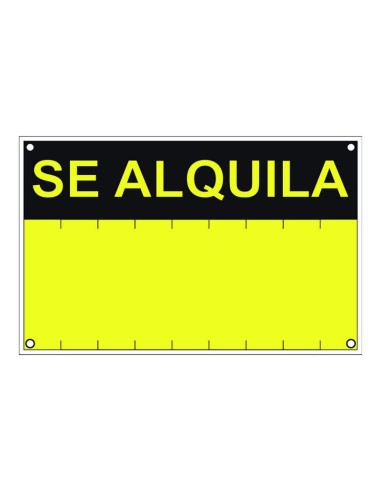 SEÑAL SE ALQUILA  PVC 0,4mm AMARILLO
