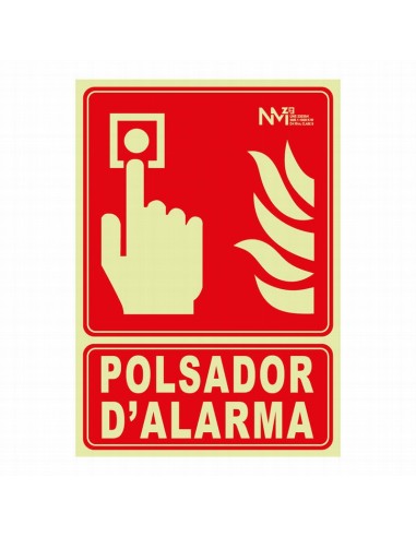 SEÑAL POLSADOR D'ALARMA 210X300mm