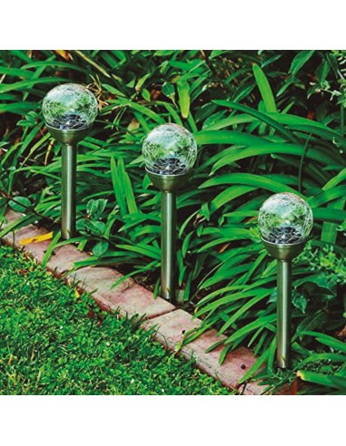 BALIZA SOLAR DE CRISTAL IP44 RGB 12 UDS