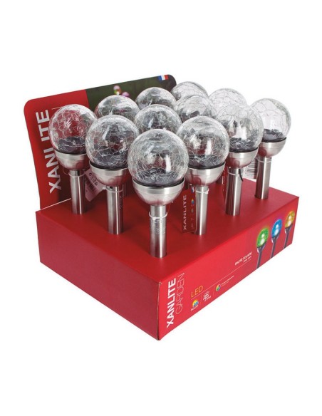 BALIZA SOLAR DE CRISTAL IP44 RGB 12 UDS