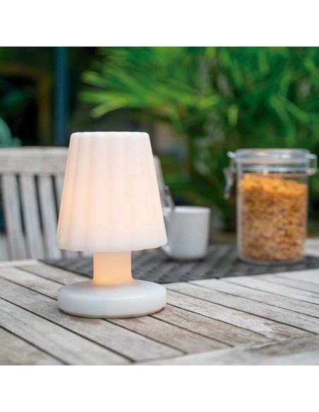 LÁMPARA SOBREMESA BLANCA RECARGABLE