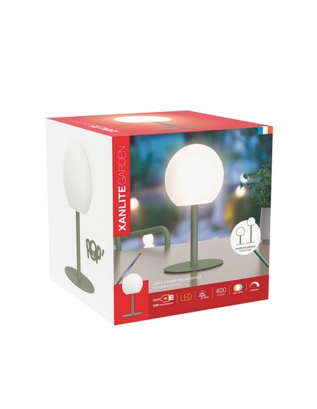 LÁMPARA SOBREMESA BOLA RECARGABLE