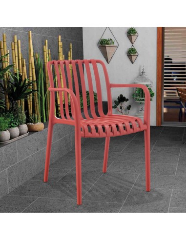 SILLA JARDIN GRETA BURDEOS