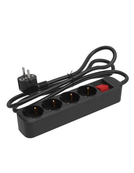 BASE MULTIPLE C/INTER. 4 TOMAS 1,5 M NEG