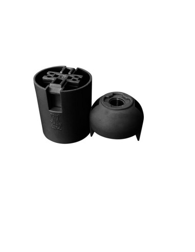 PORTALAMPARAS LISO E27 NEGRO DUOLEC