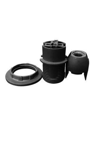 PORTALAMPARAS CON ARANDELA E14 NGR