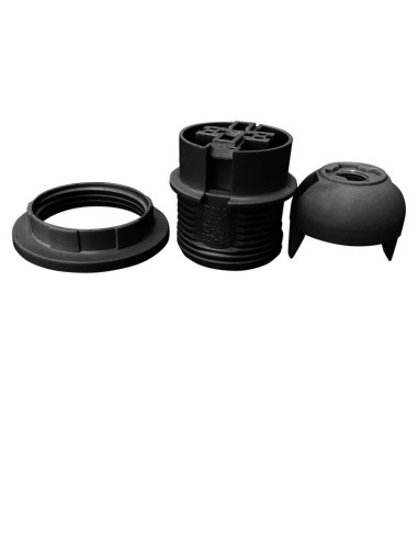 PORTALAMPARAS CON ARANDELA E27 NGR