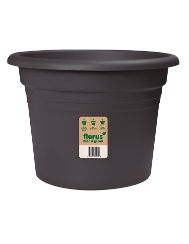 MACETA MEDITERRAN CILINDRO 20 CM ANTRACI