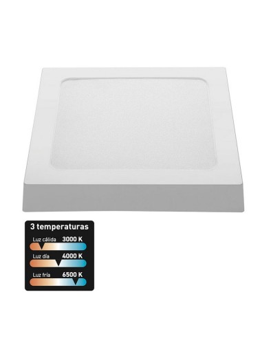 DOWNLIGHT LED CUAD.SUPERFICIE. 18W.3CCT.