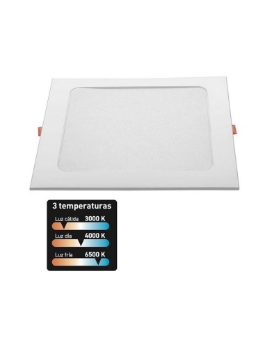 DOWNLIGHT LED CUAD. EMPOTRAR. 18W.3CCT.