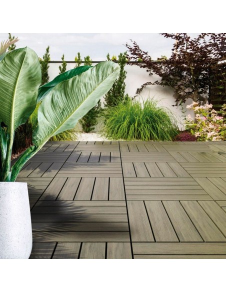 BALDOSA COMPOSITE 30x30x2 CM ANTRACITA