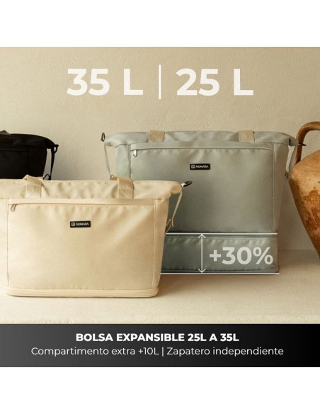 BOLSA VIAJE EXPANDIBLE NUMADA GRIS