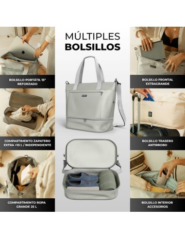 BOLSA VIAJE EXPANDIBLE NUMADA GRIS