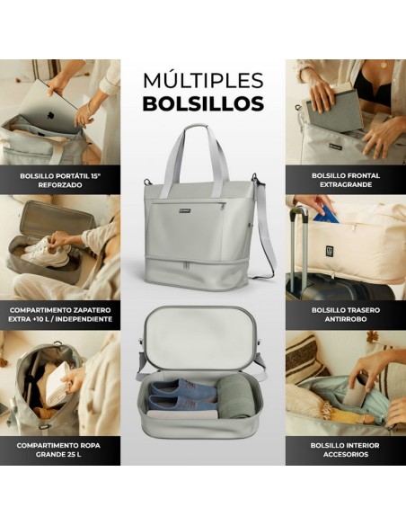BOLSA VIAJE EXPANDIBLE NUMADA GRIS