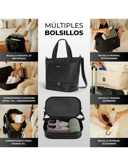 BOLSA VIAJE EXPANDIBLE NUMADA NEGRA