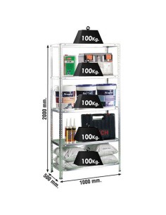ESTANTERIA COMFORT PLUS 5/500 GALVANIZAD 2