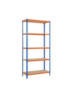 ESTANTERIA MADERCLICK 5/500 AZUL/NARANJA