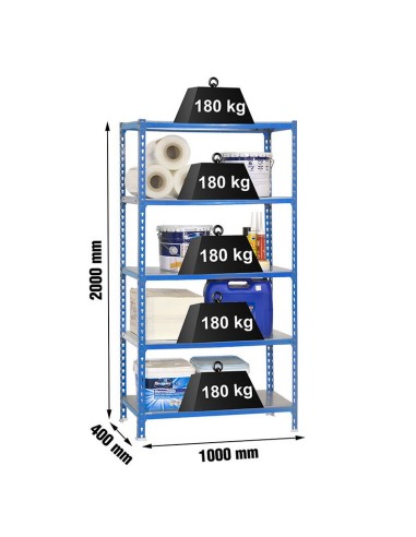 ESTANTERIASIMONCLICK PLUS 5/400 AZUL/GAL