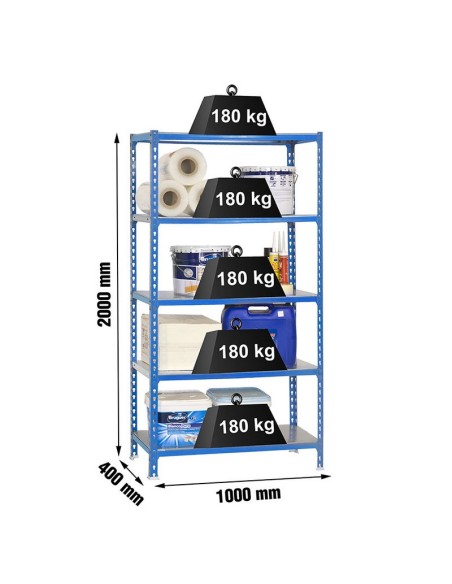 ESTANTERIASIMONCLICK PLUS 5/400 AZUL/GAL