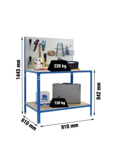 BANCO ECOWORK CLICK 900 AZUL/GALVA 2